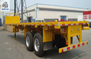 2 Axles 30T Flatbed Container Transport Semi Truck Trailer
