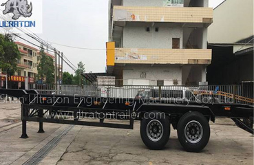 2 Axles 20ft Skeletal Container Transport Semi Truck Trailer