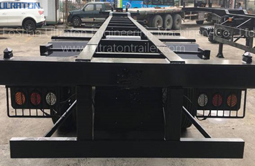 2 Axles 20ft Skeletal Container Transport Semi Truck Trailer