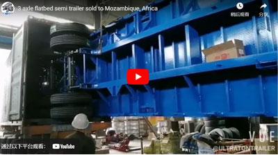 Ultraton 3 Axle Flatbed Semi Trailer Sold to Mozambique, Africa