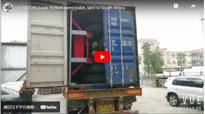 Ultraton 3-axle flatbed semi-trailer, sent to South Africa
